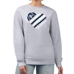 New York Yankees G-III 4Her by Carl Banks Women's Heart Logo Fleece Pullover Sweatshirt for sale