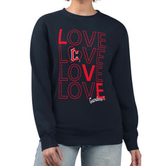 Cleveland Guardians G-III 4Her by Carl Banks Women's Love Team Logo Fleece Pullover Sweatshirt Lifestyle