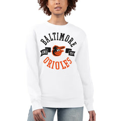 Baltimore Orioles G-III 4Her by Carl Banks Women's Team Logo Fleece Pullover Sweatshirt On Sale