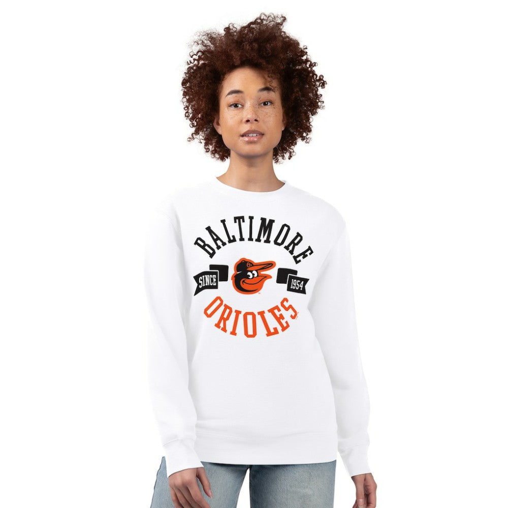 Baltimore Orioles G-III 4Her by Carl Banks Women's Team Logo Fleece Pullover Sweatshirt On Sale