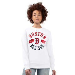 Boston Red Sox G-III 4Her by Carl Banks Women's Team Logo Fleece Pullover Sweatshirt Sale