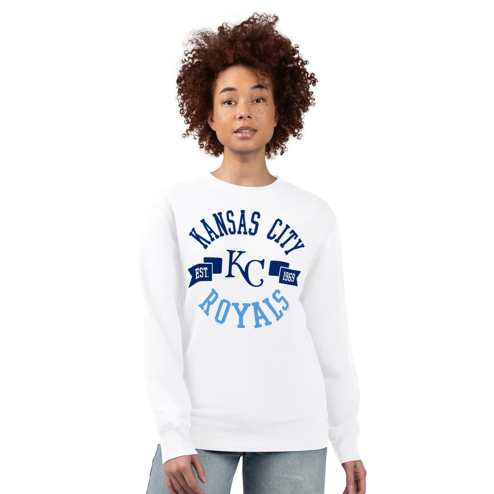 Kansas City Royals G-III 4Her by Carl Banks Women's Team Logo Fleece Pullover Sweatshirt Online