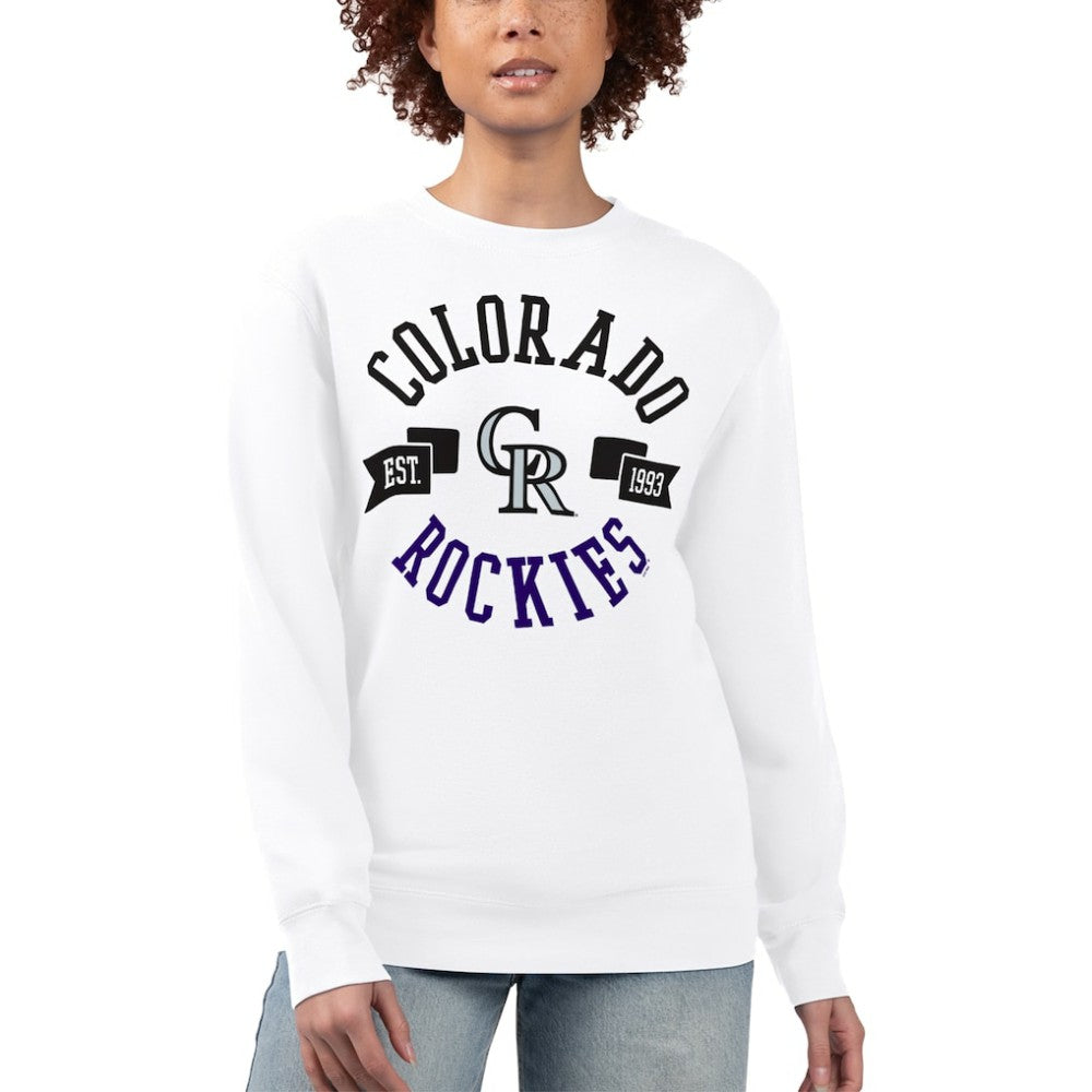 Colorado Rockies G-III 4Her by Carl Banks Women's Team Logo Fleece Pullover Sweatshirt Lifestyle