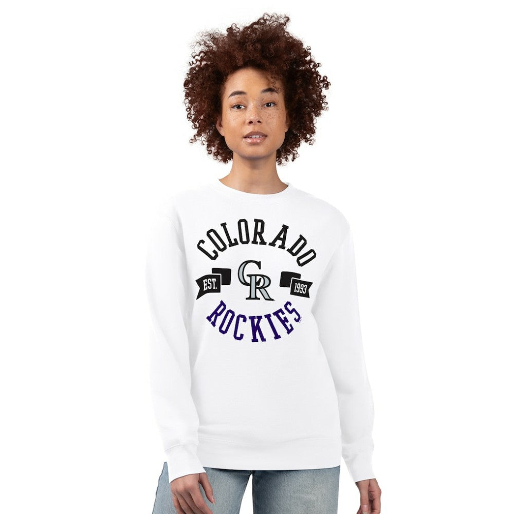 Colorado Rockies G-III 4Her by Carl Banks Women's Team Logo Fleece Pullover Sweatshirt Lifestyle