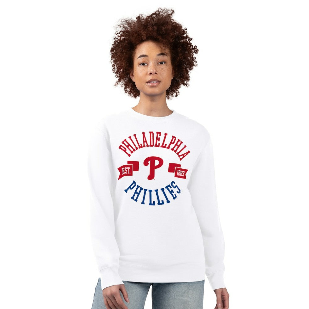 Philadelphia Phillies G-III 4Her by Carl Banks Women's Team Logo Fleece Pullover Sweatshirt Lifestyle