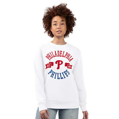 Philadelphia Phillies G-III 4Her by Carl Banks Women's Team Logo Fleece Pullover Sweatshirt Lifestyle