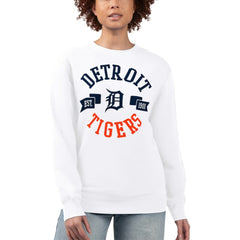 Detroit Tigers G-III 4Her by Carl Banks Women's Team Logo Fleece Pullover Sweatshirt On Sale