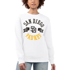 San Diego Padres G-III 4Her by Carl Banks Women's Team Logo Fleece Pullover Sweatshirt On Sale