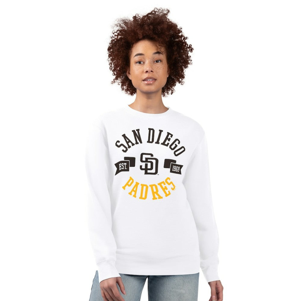 San Diego Padres G-III 4Her by Carl Banks Women's Team Logo Fleece Pullover Sweatshirt On Sale