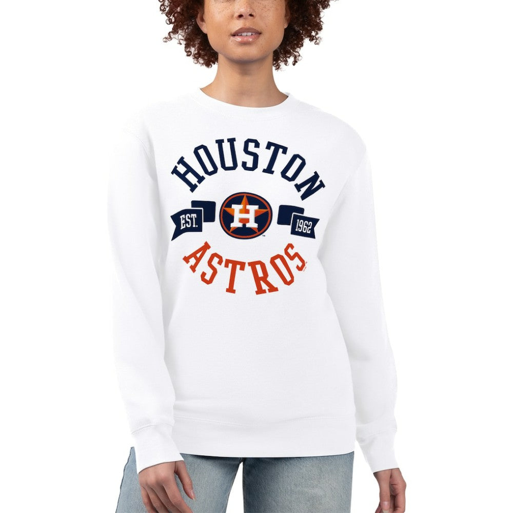 Houston Astros G-III 4Her by Carl Banks Women's Team Logo Fleece Pullover Sweatshirt Lifestyle