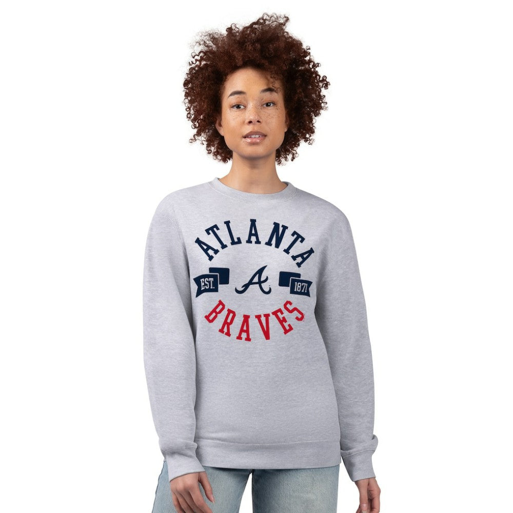 Atlanta Braves G-III 4Her by Carl Banks Women's Team Logo Fleece Pullover Sweatshirt Online