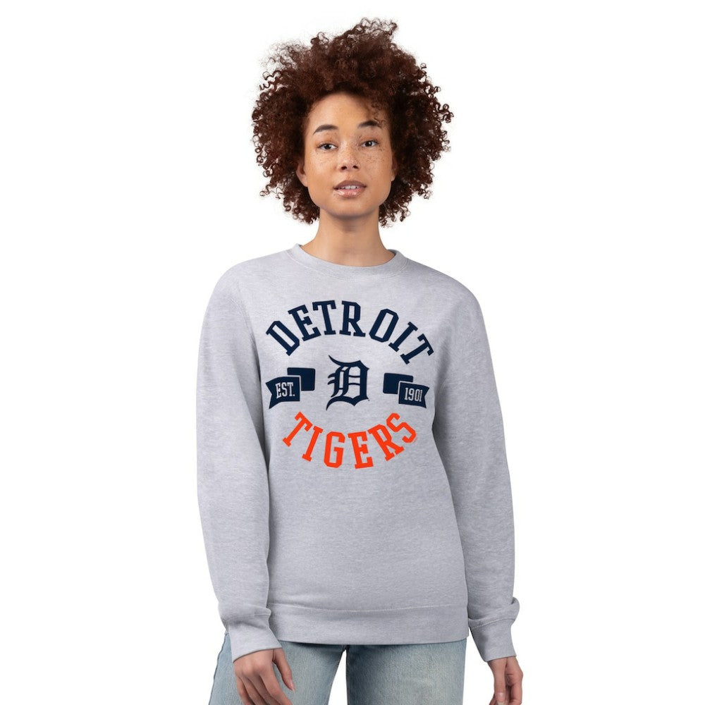 Detroit Tigers G-III 4Her by Carl Banks Women's Team Logo Fleece Pullover Sweatshirt Clearance