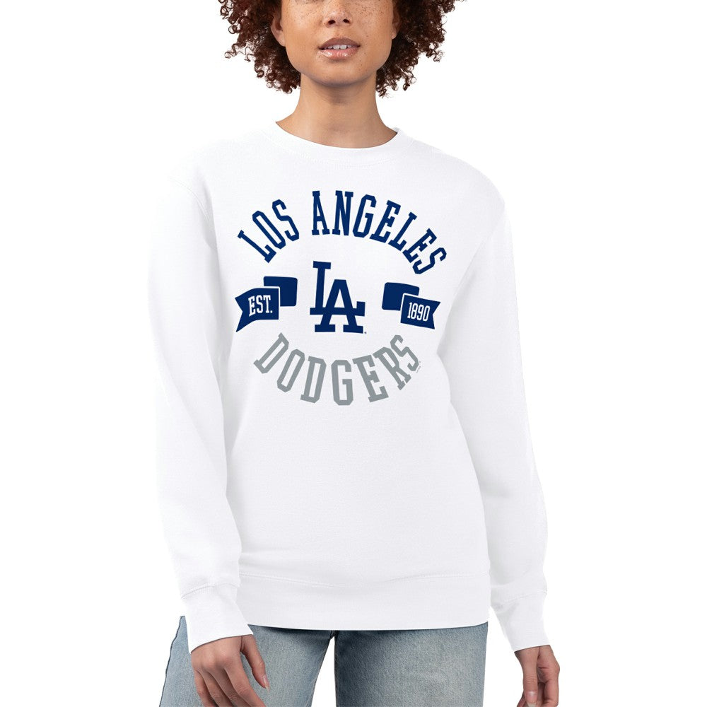 Los Angeles Dodgers G-III 4Her by Carl Banks Women's Team Logo Fleece Pullover Sweatshirt Online