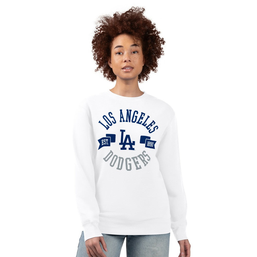 Los Angeles Dodgers G-III 4Her by Carl Banks Women's Team Logo Fleece Pullover Sweatshirt Online