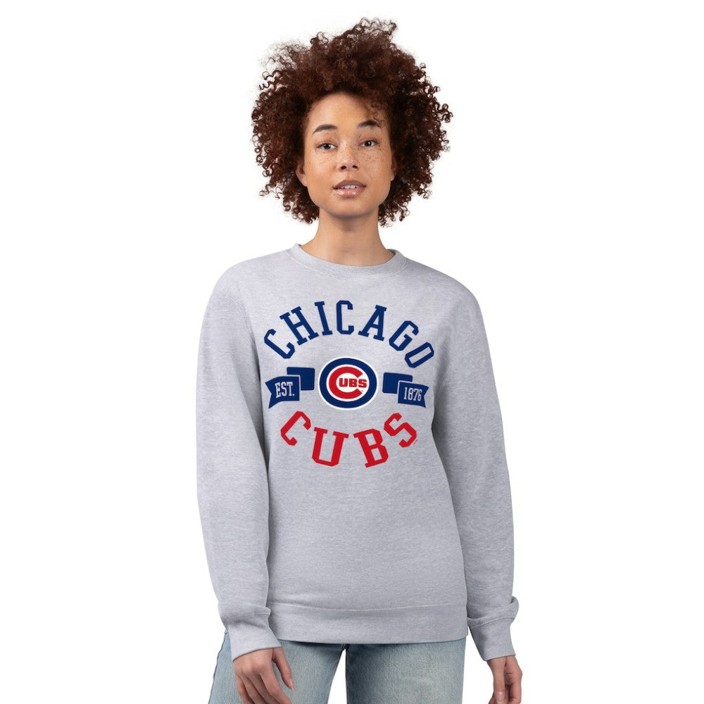 Chicago Cubs G-III 4Her by Carl Banks Women's Team Logo Fleece Pullover Sweatshirt On Sale