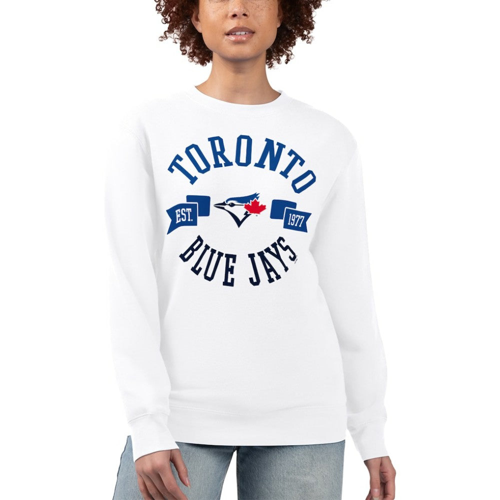 Toronto Blue Jays G-III 4Her by Carl Banks Women's Team Logo Fleece Pullover Sweatshirt Lifestyle