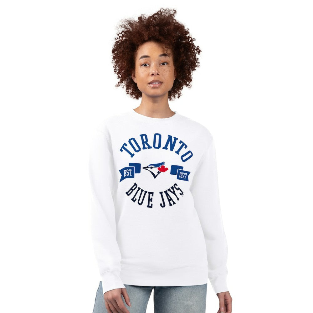 Toronto Blue Jays G-III 4Her by Carl Banks Women's Team Logo Fleece Pullover Sweatshirt Lifestyle