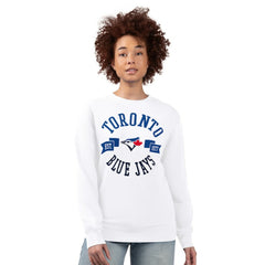 Toronto Blue Jays G-III 4Her by Carl Banks Women's Team Logo Fleece Pullover Sweatshirt Lifestyle