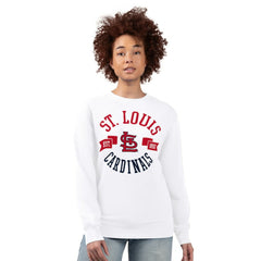 St. Louis Cardinals G-III 4Her by Carl Banks Women's Team Logo Fleece Pullover Sweatshirt Clearance