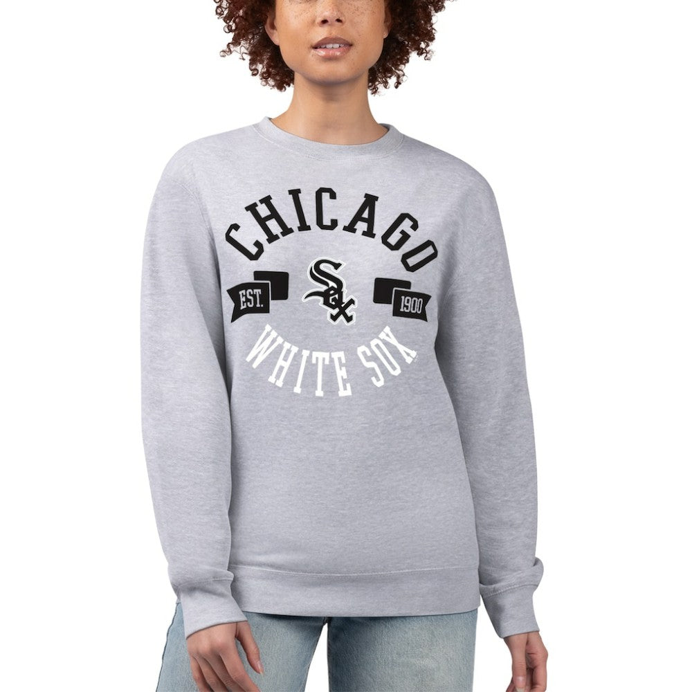 Chicago White Sox G-III 4Her by Carl Banks Women's Team Logo Fleece Pullover Sweatshirt Clearance