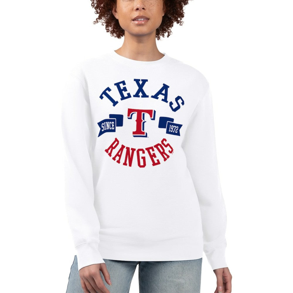 Texas Rangers G-III 4Her by Carl Banks Women's Team Logo Fleece Pullover Sweatshirt Near Me