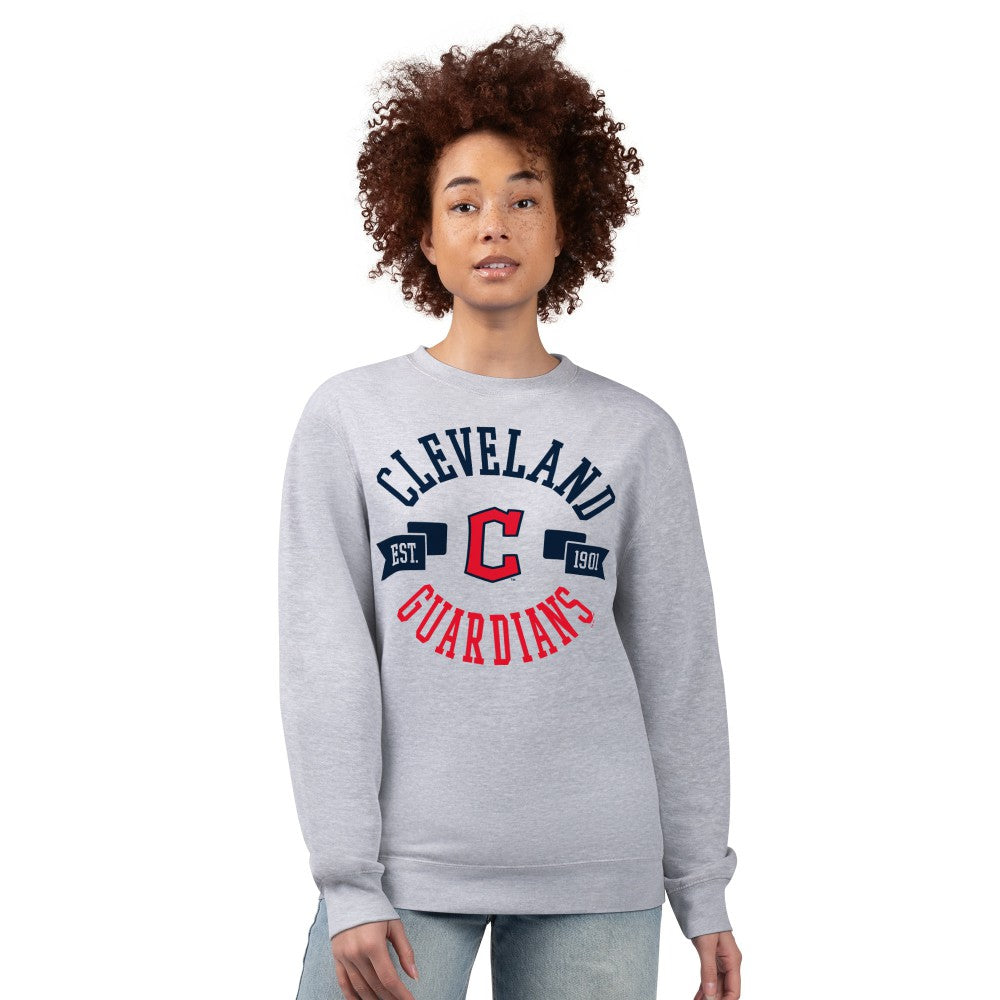 Cleveland Guardians G-III 4Her by Carl Banks Women's Team Logo Fleece Pullover Sweatshirt Clearance