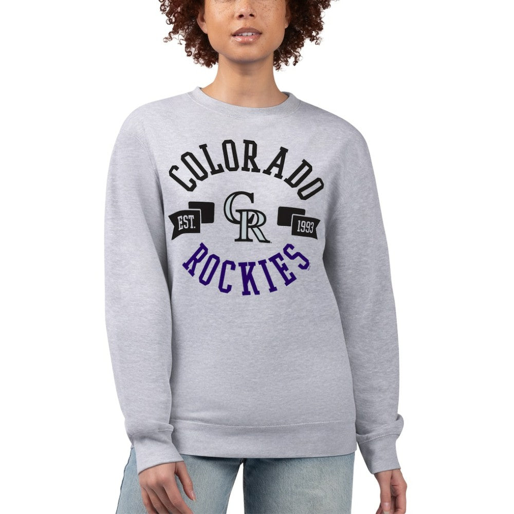 Colorado Rockies G-III 4Her by Carl Banks Women's Team Logo Fleece Pullover Sweatshirt Clearance