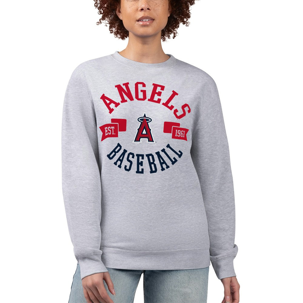 Los Angeles Angels G-III 4Her by Carl Banks Women's Team Logo Fleece Pullover Sweatshirt Online