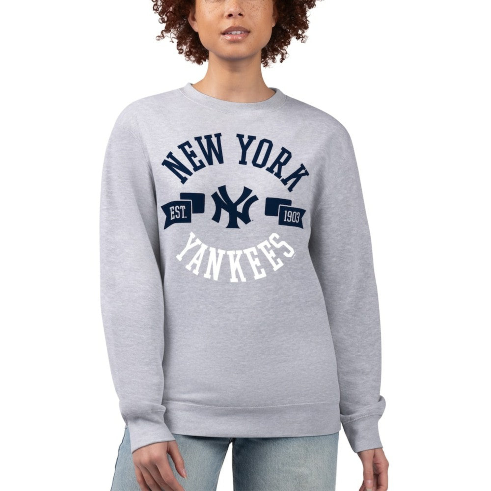 New York Yankees G-III 4Her by Carl Banks Women's Team Logo Fleece Pullover Sweatshirt Near Me