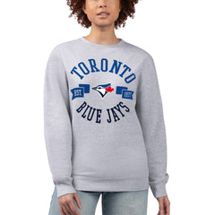 Toronto Blue Jays G-III 4Her by Carl Banks Women's Team Logo Fleece Pullover Sweatshirt Lifestyle