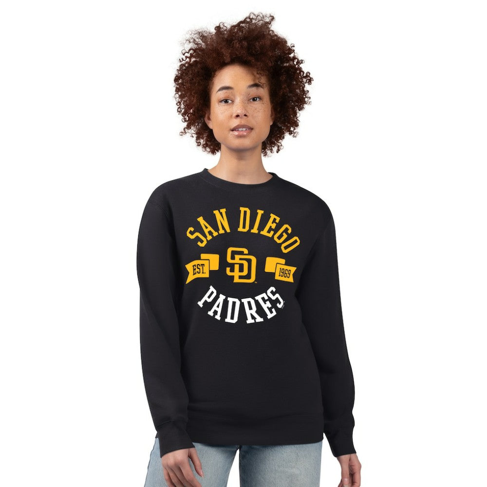 San Diego Padres G-III 4Her by Carl Banks Women's Team Logo Fleece Pullover Sweatshirt Clearance