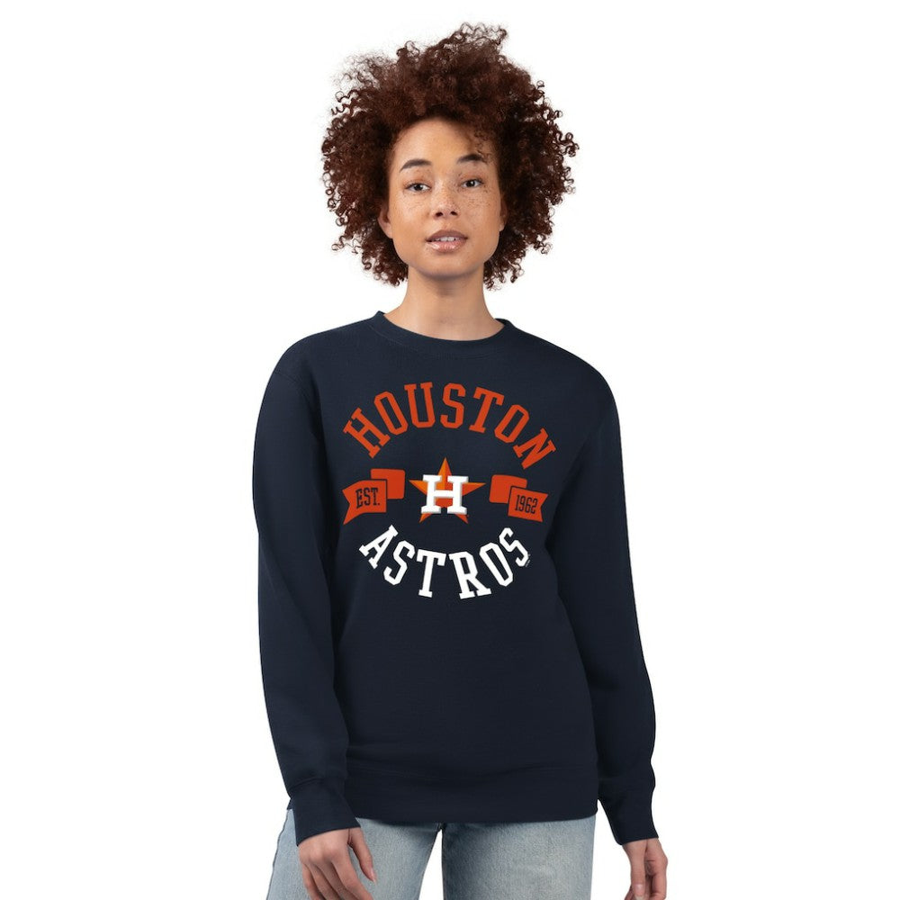 Houston Astros G-III 4Her by Carl Banks Women's Team Logo Fleece Pullover Sweatshirt Online