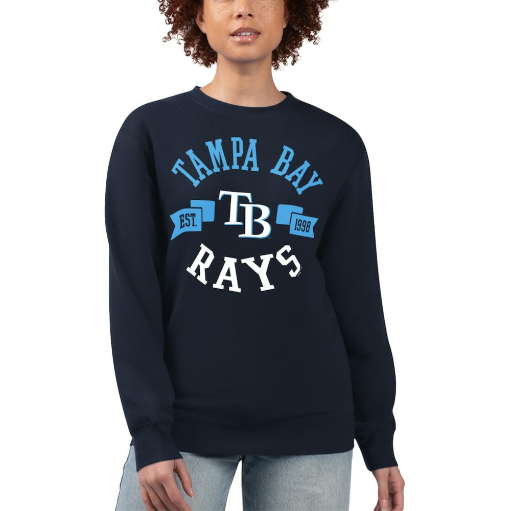 Tampa Bay Rays G-III 4Her by Carl Banks Women's Team Logo Fleece Pullover Sweatshirt Sale