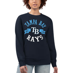 Tampa Bay Rays G-III 4Her by Carl Banks Women's Team Logo Fleece Pullover Sweatshirt Sale