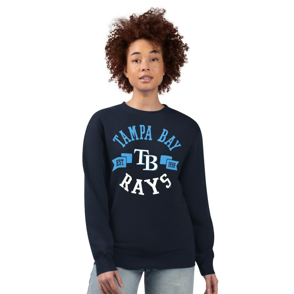 Tampa Bay Rays G-III 4Her by Carl Banks Women's Team Logo Fleece Pullover Sweatshirt Sale