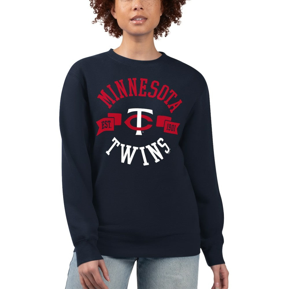 Minnesota Twins G-III 4Her by Carl Banks Women's Team Logo Fleece Pullover Sweatshirt On Sale