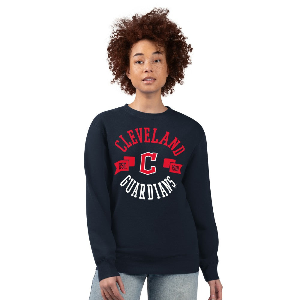 Cleveland Guardians G-III 4Her by Carl Banks Women's Team Logo Fleece Pullover Sweatshirt Clearance