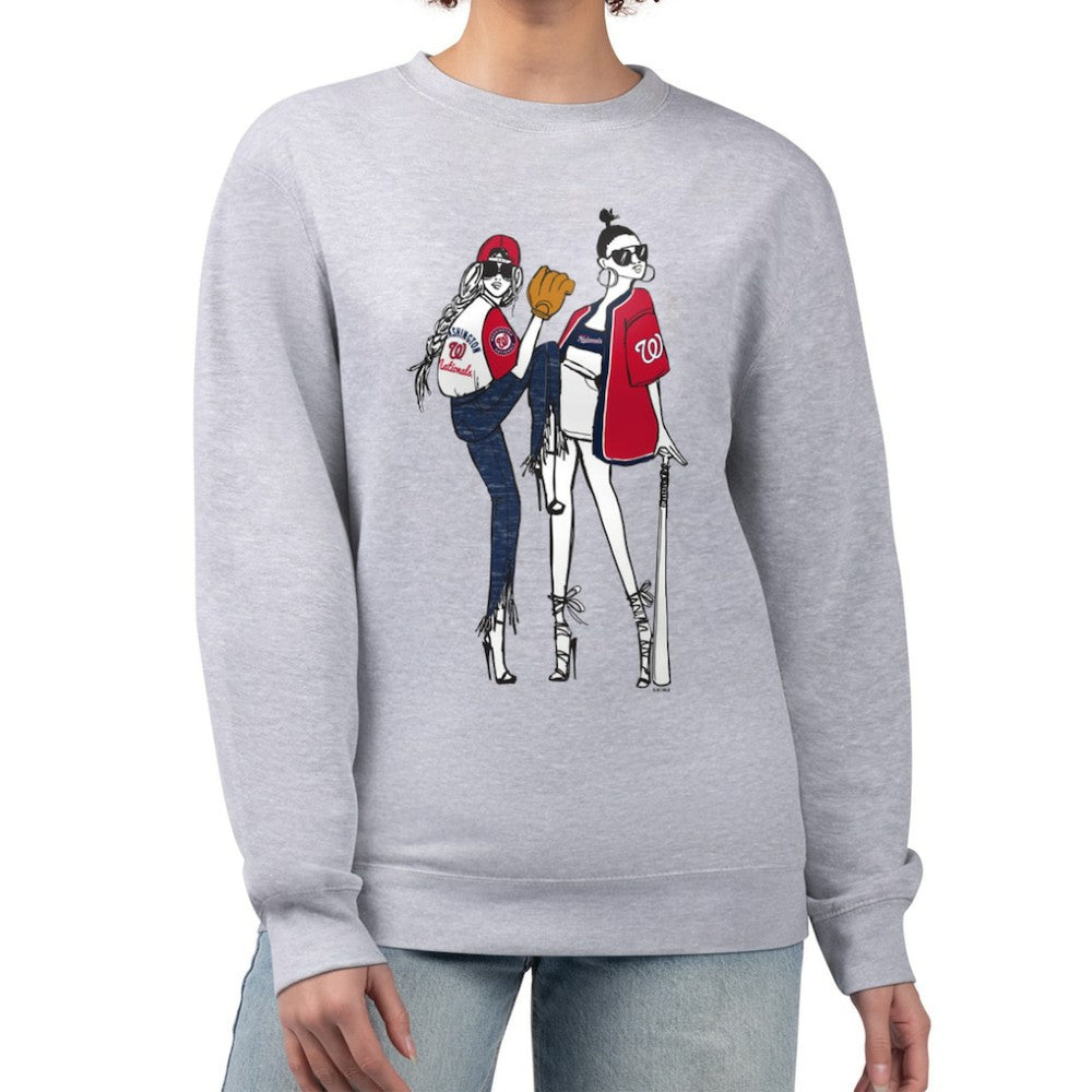 Washington Nationals G-III 4Her by Carl Banks Women's Baseball Girls Fleece Pullover Sweatshirt Near Me