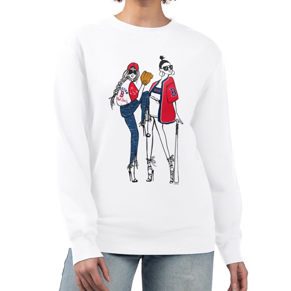 Boston Red Sox G-III 4Her by Carl Banks Women's Baseball Girls Fleece Pullover Sweatshirt On Sale