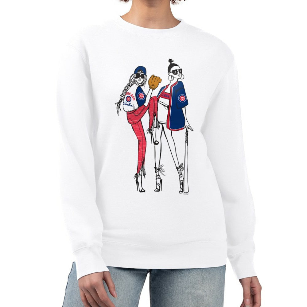 Chicago Cubs G-III 4Her by Carl Banks Women's Baseball Girls Fleece Pullover Sweatshirt Lifestyle