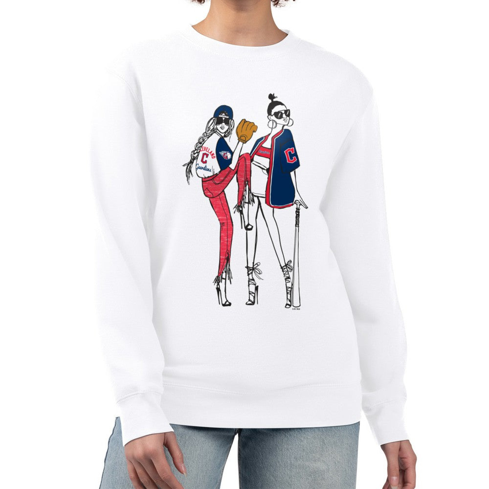 Cleveland Guardians G-III 4Her by Carl Banks Women's Baseball Girls Fleece Pullover Sweatshirt On Sale