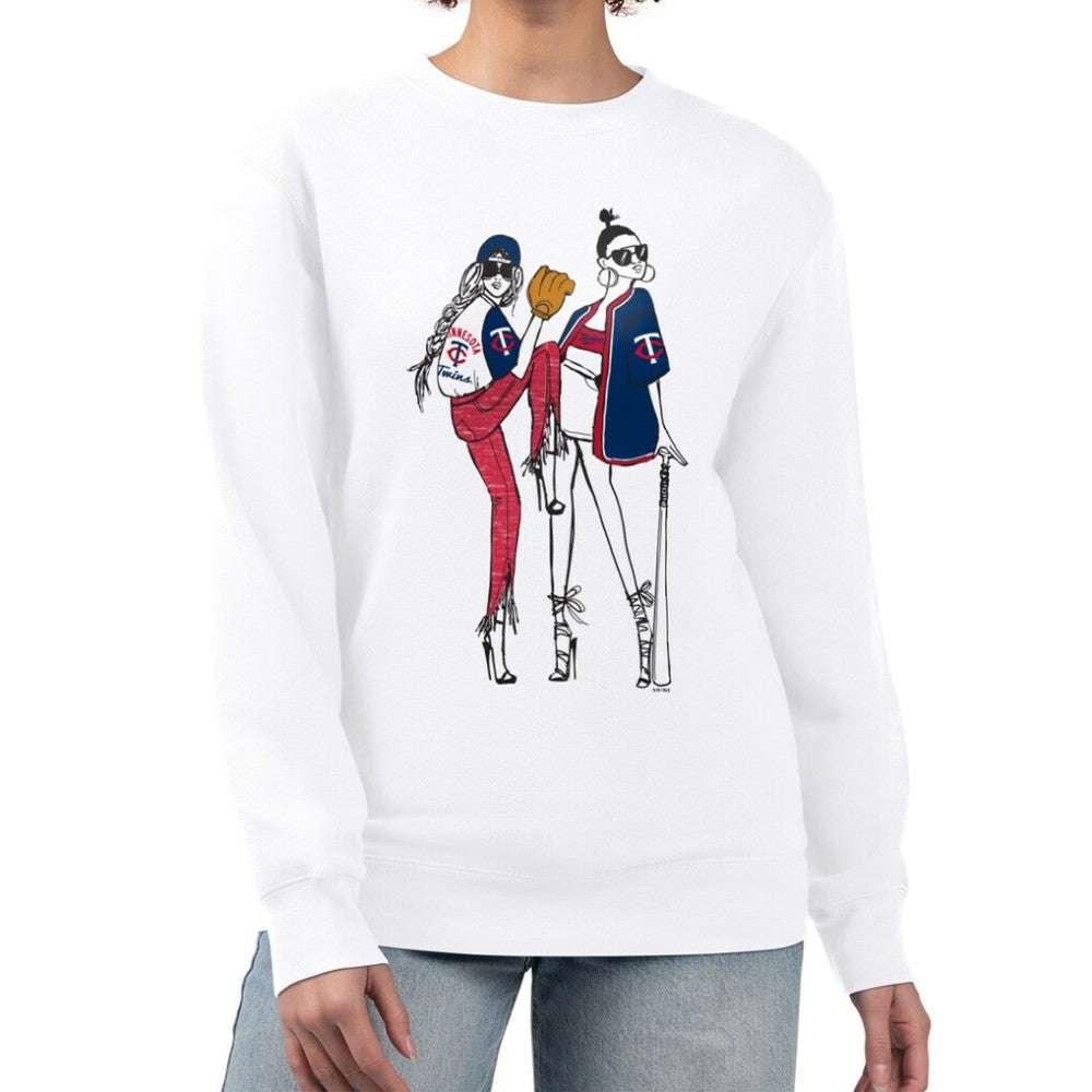 Minnesota Twins G-III 4Her by Carl Banks Women's Baseball Girls Fleece Pullover Sweatshirt Sale
