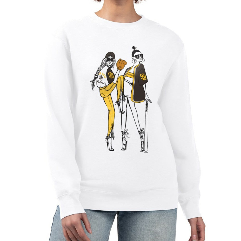 San Diego Padres G-III 4Her by Carl Banks Women's Baseball Girls Fleece Pullover Sweatshirt On Sale