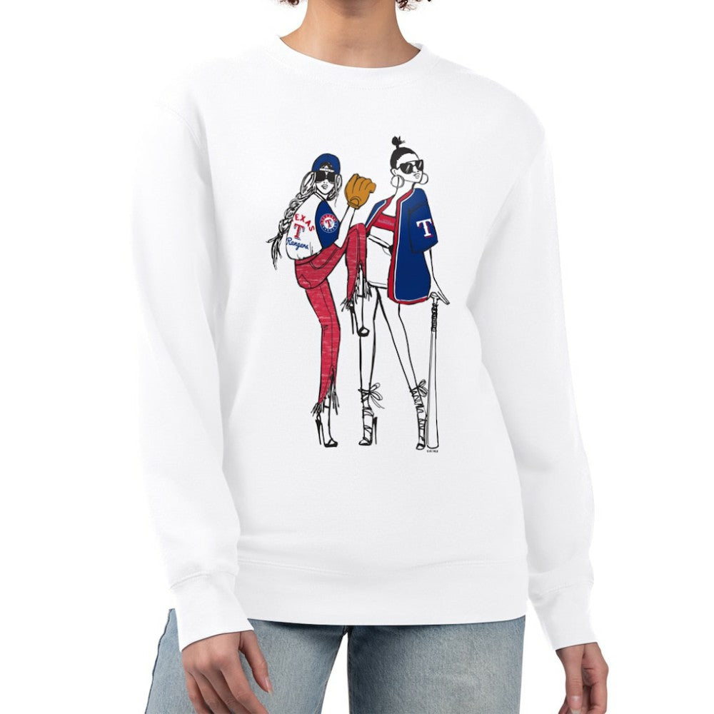 Texas Rangers G-III 4Her by Carl Banks Women's Baseball Girls Fleece Pullover Sweatshirt Sale