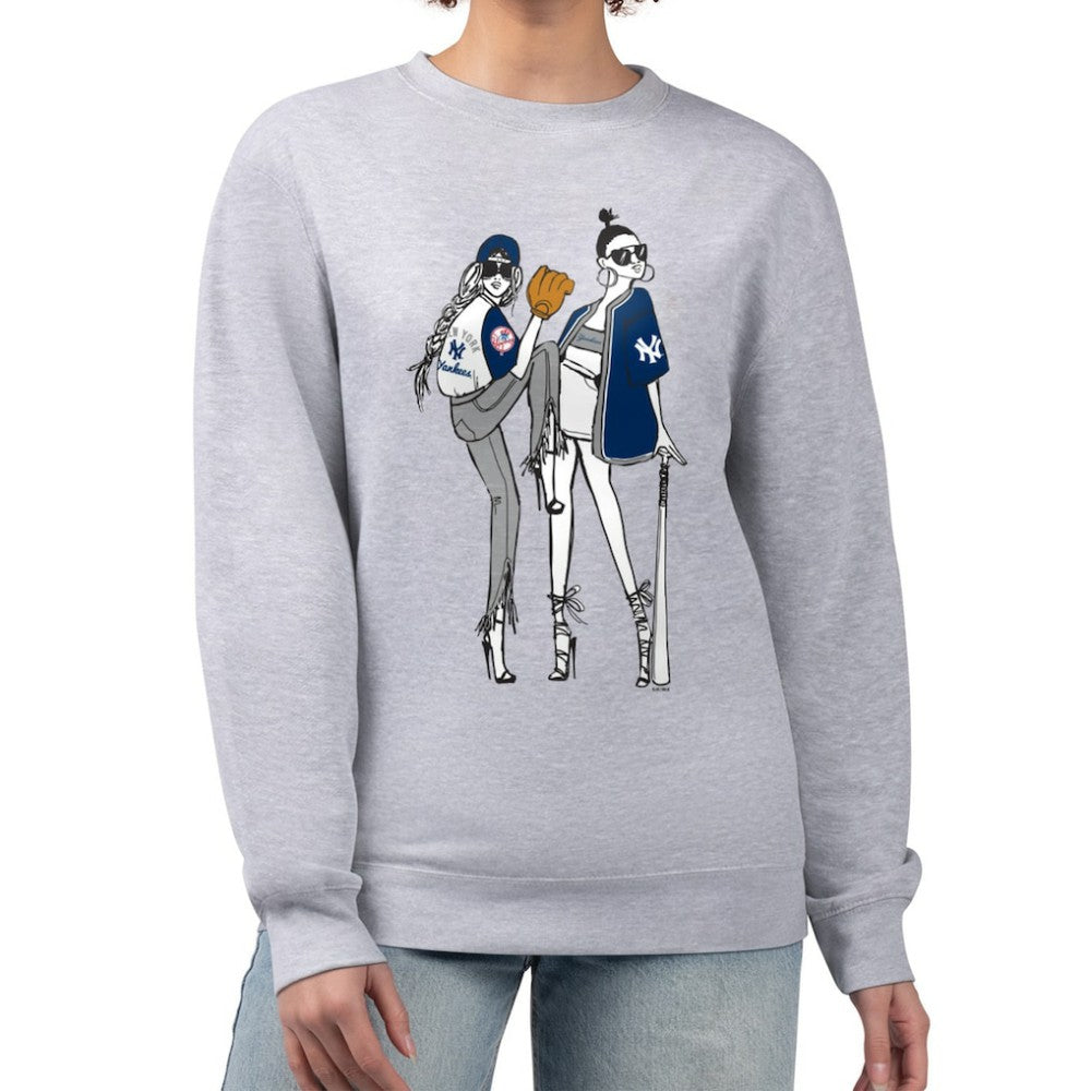 New York Yankees G-III 4Her by Carl Banks Women's Baseball Girls Fleece Pullover Sweatshirt Lifestyle