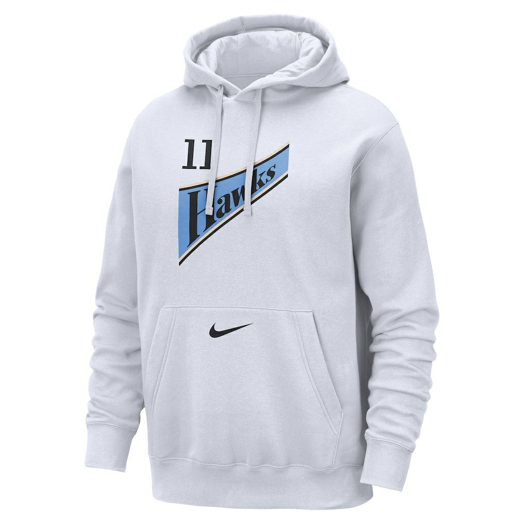 Nike - Trae Young Atlanta Hawks 2024/25 Name & Number Pullover Hoodie - White