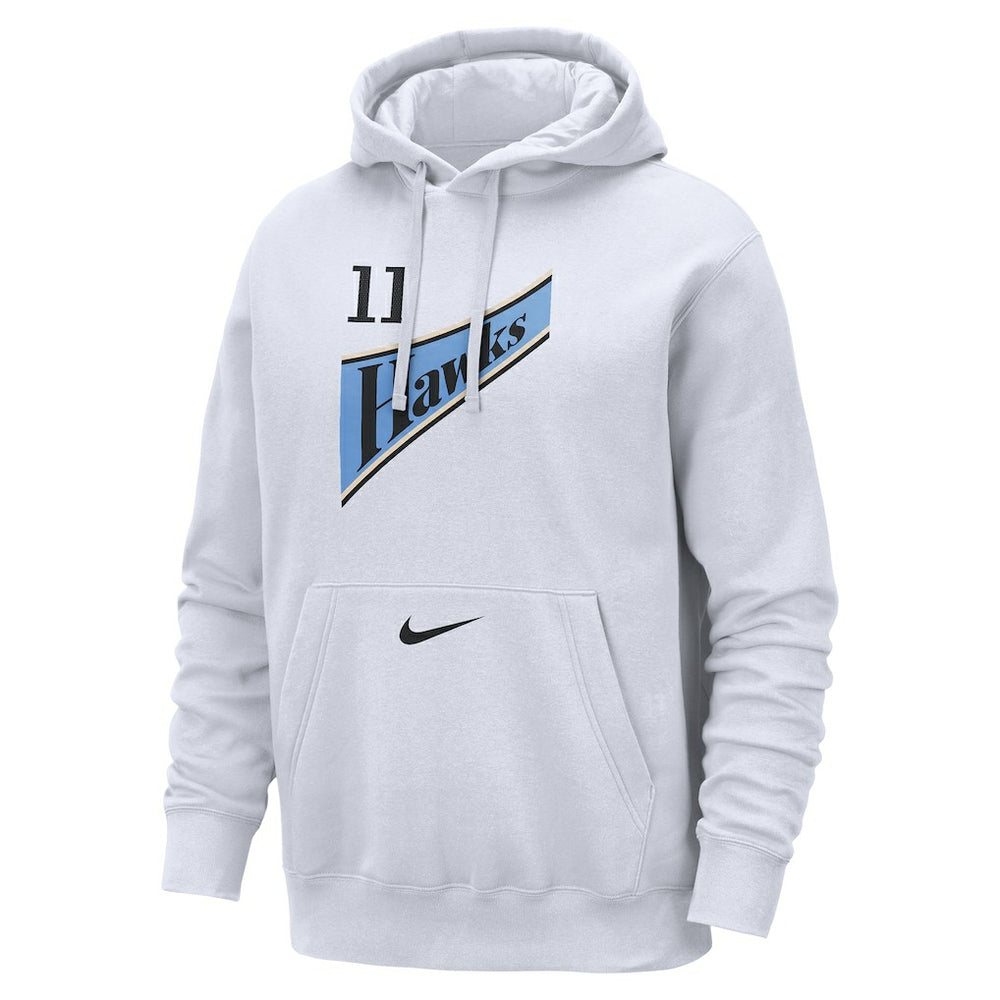 Nike - Trae Young Atlanta Hawks 2024/25 Name & Number Pullover Hoodie - White