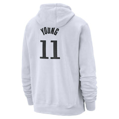 Nike - Trae Young Atlanta Hawks 2024/25 Name & Number Pullover Hoodie - White