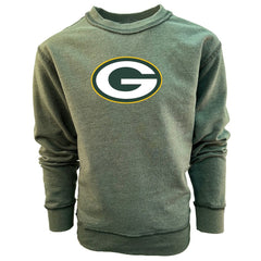 Green Bay Packers Wes & Willy Youth Reversible Fleece Pullover Sweatshirt Green - NFL