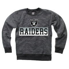 Las Vegas Raiders Wes & Willy Youth Reversible Fleece Pullover Sweatshirt Black - NFL